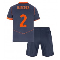 Stroje piłkarskie Inter Milan Denzel Dumfries #2 Koszulka Trzeciej dla dzieci 2025-26 Krótki Rękaw (+ szorty)